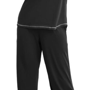 Women Pajama Set 2025 Lounge Sets Long Sleeve Sleepwear Soft 2 Piece Pjs with Pockets