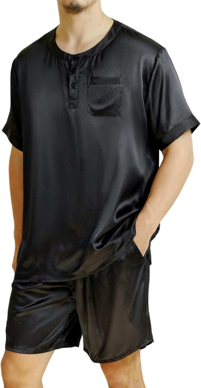 Men's Mulberry Silk Pajama Shorts Set