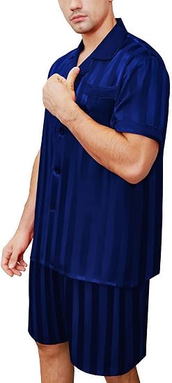 Men's Satin Short-Sleeved Pajama Set - Image 2