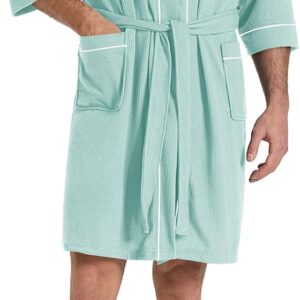 Men's Summer Check Knit Bathrobe
