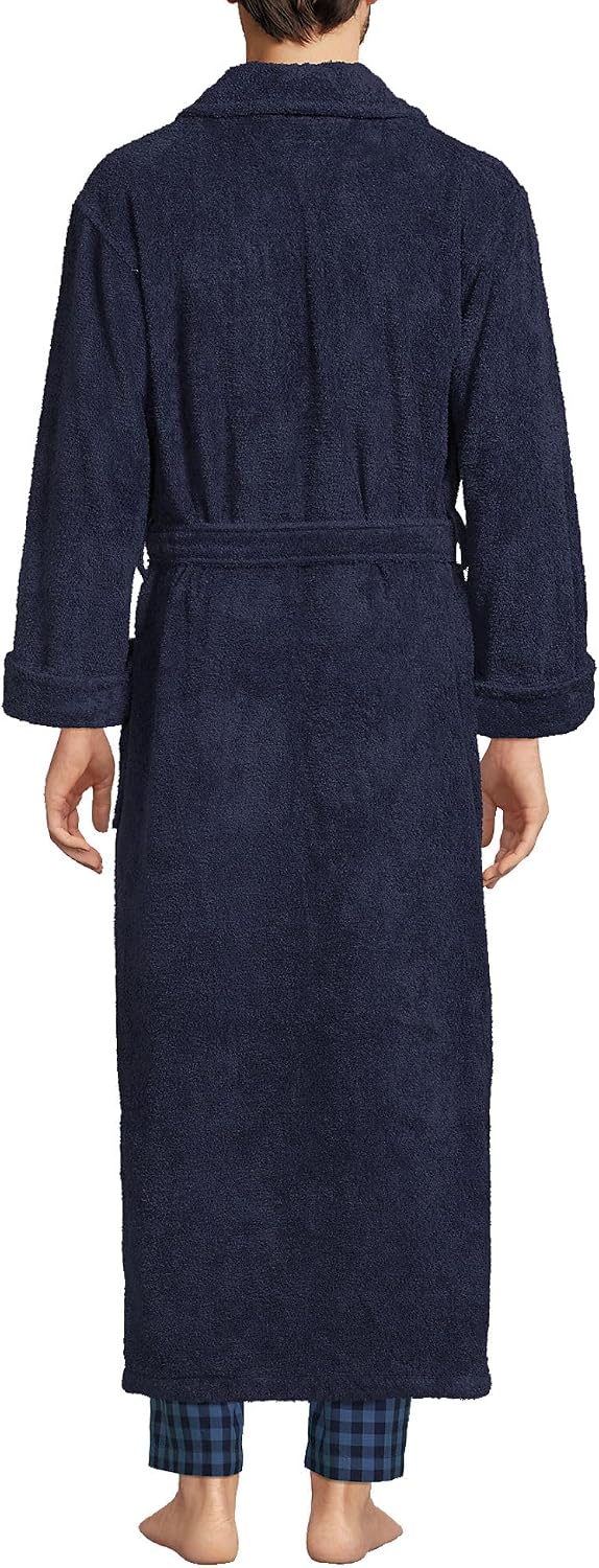 Men's Turkish Cotton Terry Cloth Long Bathrobe - Image 2