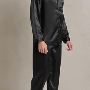 Men's Satin Long-Sleeved Pajama Set