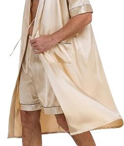 Men's Kimono-Style Robe Shorts Two-Piece Set