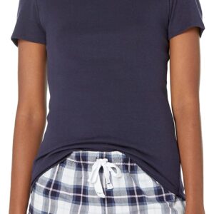 Women Poplin Short and Sleep Tee Set