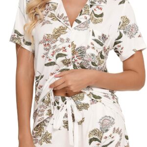 Pajamas Set For Women Short Sleeve Sleepwear Soft Button Down Post Partum Pjs Set Maternity Lounge Sets