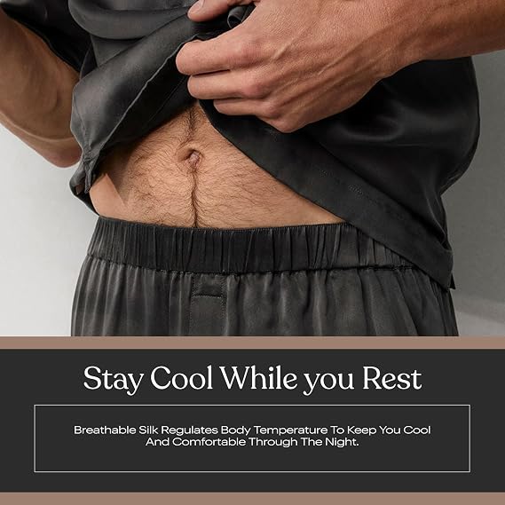 Men's Silk Satin Pajamas - Image 2