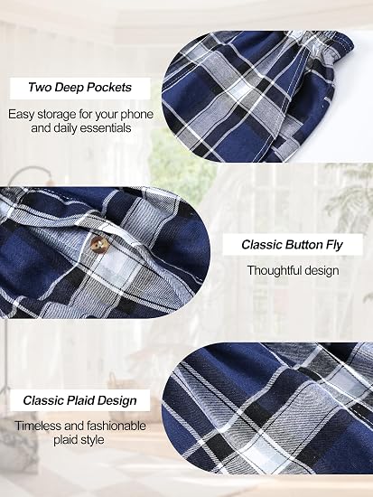 Men's Three-Piece Woven Pajama Shorts - Image 2