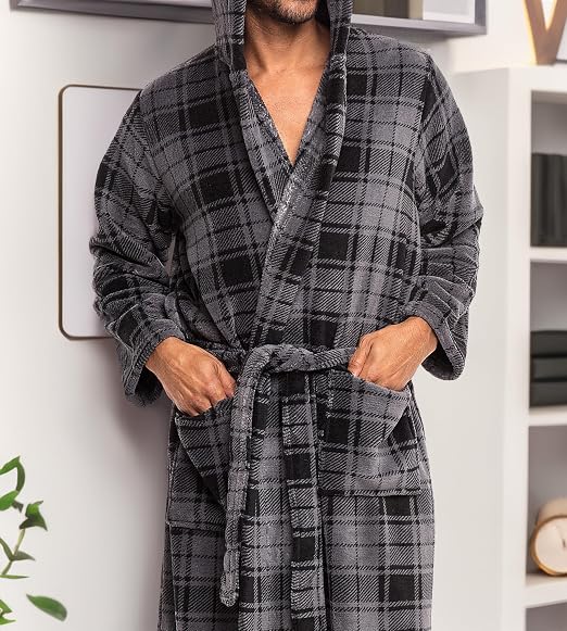 Men's Hooded Bathrobe